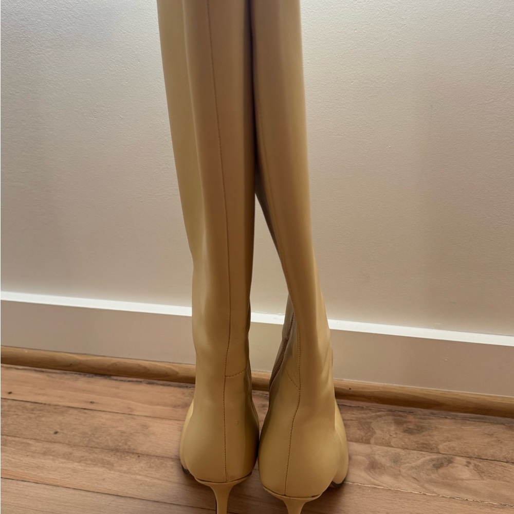 Tony Bianco Cream Havana Heeled Boots - Picture 5 of 10